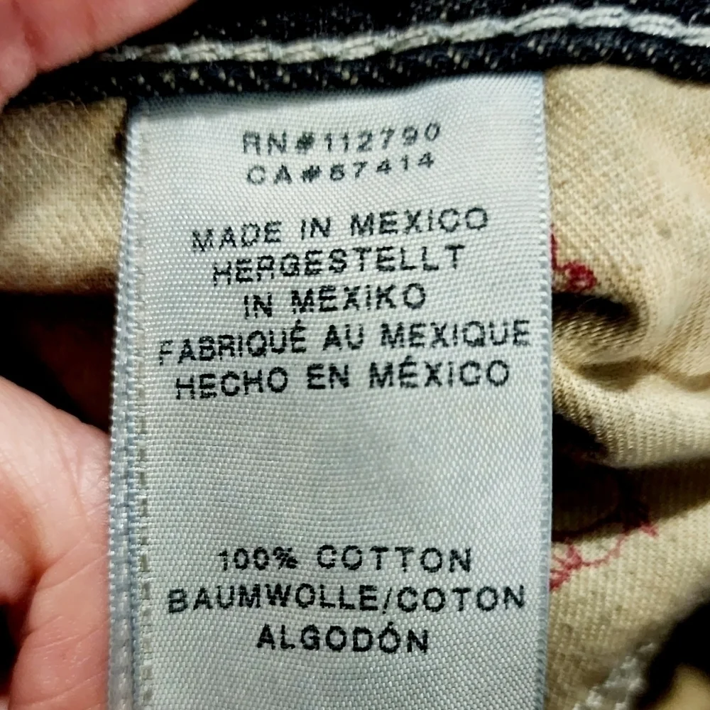 True Religion Men's Denim Blue Jeans Size 36 Slim 100% Cotton Distressed Ripped